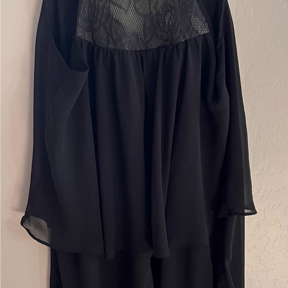 OSCAR DE LA RENTA PINK LABEL black lace top - Picture 4 of 6